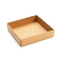 Petite Boite avec fond en carton kraft 10.5 x 2.5 x 10.8cm (25 Pièces) [KR99]