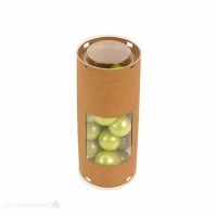 Boîtier Cadeau de luxe avec fenêtre (ovale) 6.4 x 6.4 x 15.4cm (25 Pièces) [KTRWS26]