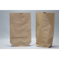 Sac en papier kraft marron avec fond en X - 70 grammes (contenance 0,5 kg) 14x22 cm (100 pièces) [PAK1412]