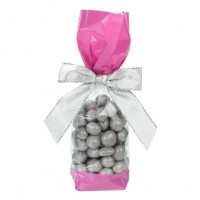 Sachets impimés avec extrémités rose 5.1 x 4.8 x 24.1 cm, (100 Pieces) [G1PK]