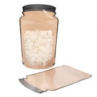 Kraft Jarre a cookie Doypack avec fond transparent 15.2x7.9x25.4 cm (100 Pieces) [SP7KC]