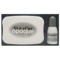 Set tampon encreur blanc coton StazOn