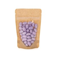 Doypack en papier Kraft avec transparence, 12 x 7.5 x 18.5 cm (114 g) (100 Pieces) [ZBGKC46]