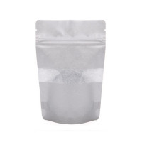 Sac en papier de riz argenté, 10.2 x 6 x 15.2 cm (57 g) (100 Pieces) [ZBGR2S]