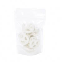 Sac en papier de riz blanc 10.2 x 6 x 15.2 cm (57 g) (100 Pieces) [ZBGR2WC]